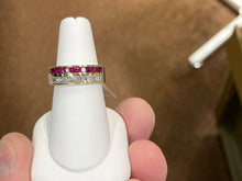 Charger l&#39;image dans la galerie, Ruby And Diamond 18k Gold Ring