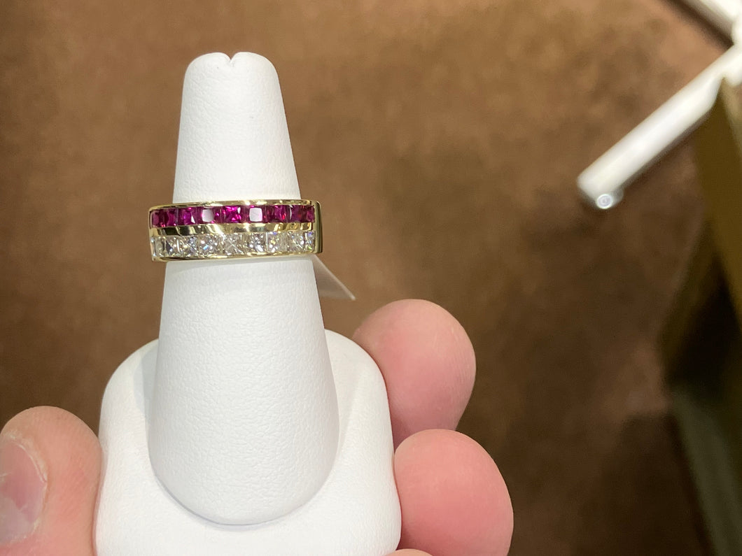 Ruby And Diamond 18k Gold Ring