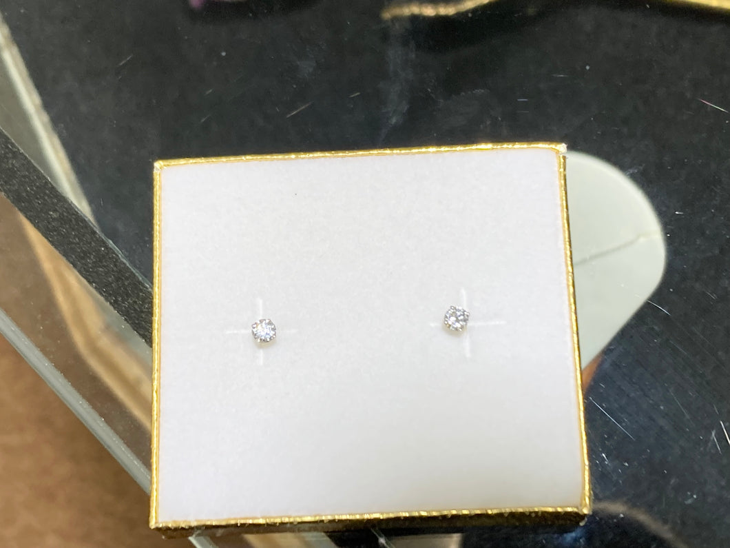 Natural Diamond White Gold 0.33 Carat Stud Earrings