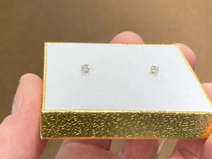 Natural Diamond White Gold 0.33 Carat Stud Earrings