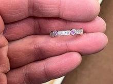 Cargar imagen en el visor de la galería, Natural Pink Sapphire And Diamond White Gold Ring