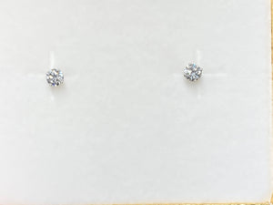 Natural Diamond White Gold 0.33 Carat Stud Earrings