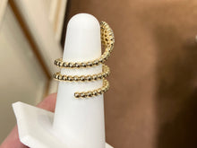 Load image into Gallery viewer, Gold Natural Diamond Snake Ring