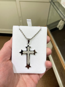Stainless Steel Cross And Rope Chain