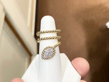 Load image into Gallery viewer, Gold Natural Diamond Snake Ring