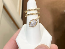 Load image into Gallery viewer, Gold Natural Diamond Snake Ring