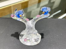 Load image into Gallery viewer, Blue Songbirds Crystal Figurine