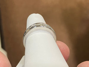 Natural Princess Cut Diamond White Gold Ring