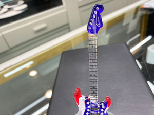 United States Flag Guitar Glass Figurine
