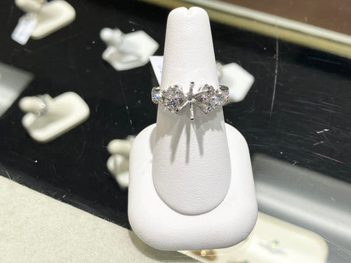 White Gold Natural Diamond Ring Mounting