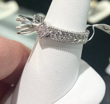 Charger l&#39;image dans la galerie, White Gold Natural Diamond Ring Mounting