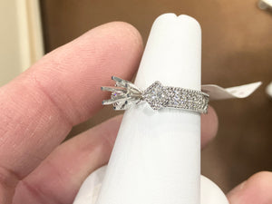 White Gold Natural Diamond Ring Mounting