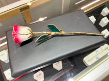 Load image into Gallery viewer, Red Pink And White 24k Gold Plated Real Rose