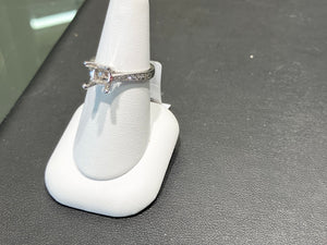 White Gold Natural Diamond Ring Mounting