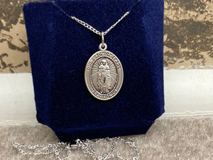 Our Lady Of Tears Silver Pendant And Chain