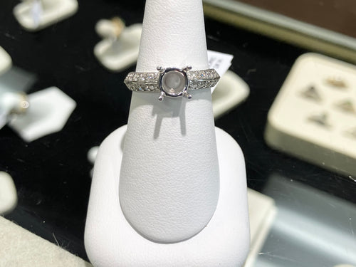 White Gold Diamond Ring Mounting 0.50 Carats