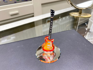 Cherry Burst Guitar Glass Figurine