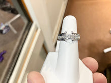 Load image into Gallery viewer, White Gold Princess Cut Natural Diamond Ring Mounting