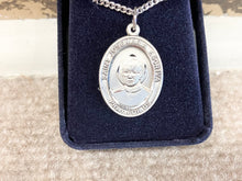 Load image into Gallery viewer, Saint Josemaria Escriva Silver Pendant With Chain Religious