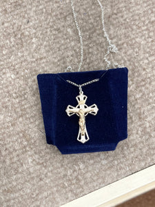 Gold Filled And Silver Crucifix And Chain