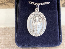 Cargar imagen en el visor de la galería, Saint Stanislaus Silver Pendant With 24 Inch Silver Chain Religious