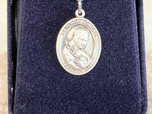 Saint Philomena Silver Pendant With Chain Religious