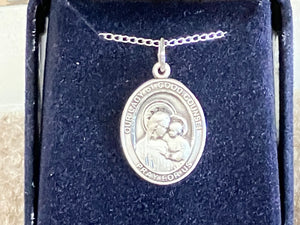 Our Lady Of Good Counsel Silver Pendant And Chain