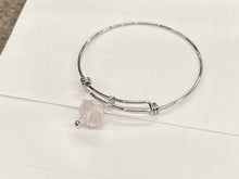 Load image into Gallery viewer, Rose Quartz Expandable Steel Bracelet