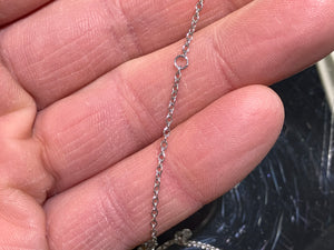 Lab Created Radiant Cut Diamond With White Gold Chain