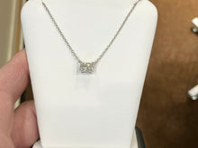 Cargar imagen en el visor de la galería, Lab Created Radiant Cut Diamond With White Gold Chain