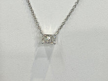 Cargar imagen en el visor de la galería, Lab Created Radiant Cut Diamond With White Gold Chain