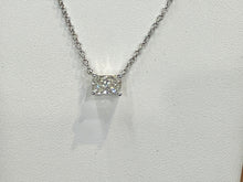 Cargar imagen en el visor de la galería, Lab Created Radiant Cut Diamond With White Gold Chain