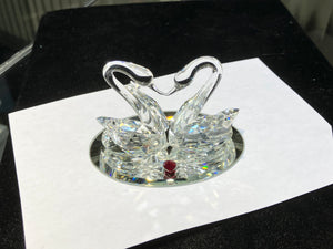 Love Swans Crystal Figurine