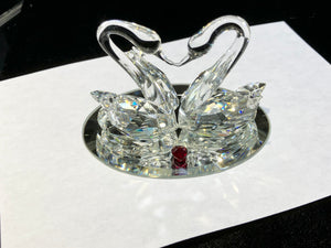 Love Swans Crystal Figurine