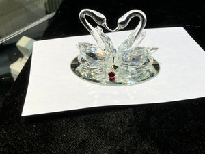 Love Swans Crystal Figurine