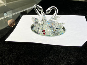 Love Swans Crystal Figurine