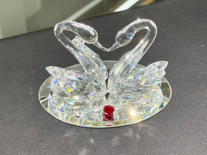 Love Swans Crystal Figurine