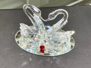 Love Swans Crystal Figurine