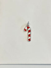 Load image into Gallery viewer, Candy Cane Silver Charm