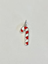 Load image into Gallery viewer, Candy Cane Silver Charm