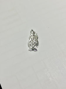 Owl Silver Charm