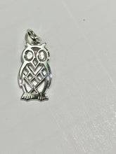 Load image into Gallery viewer, Owl Silver Charm