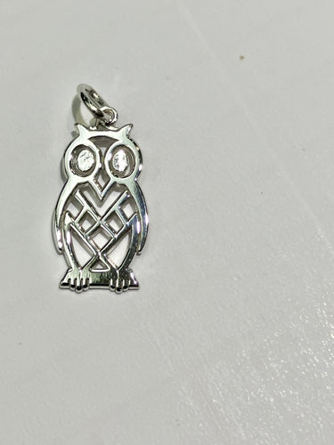 Owl Silver Charm