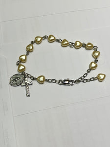 Synthetic Pearl Rosary Bracelet