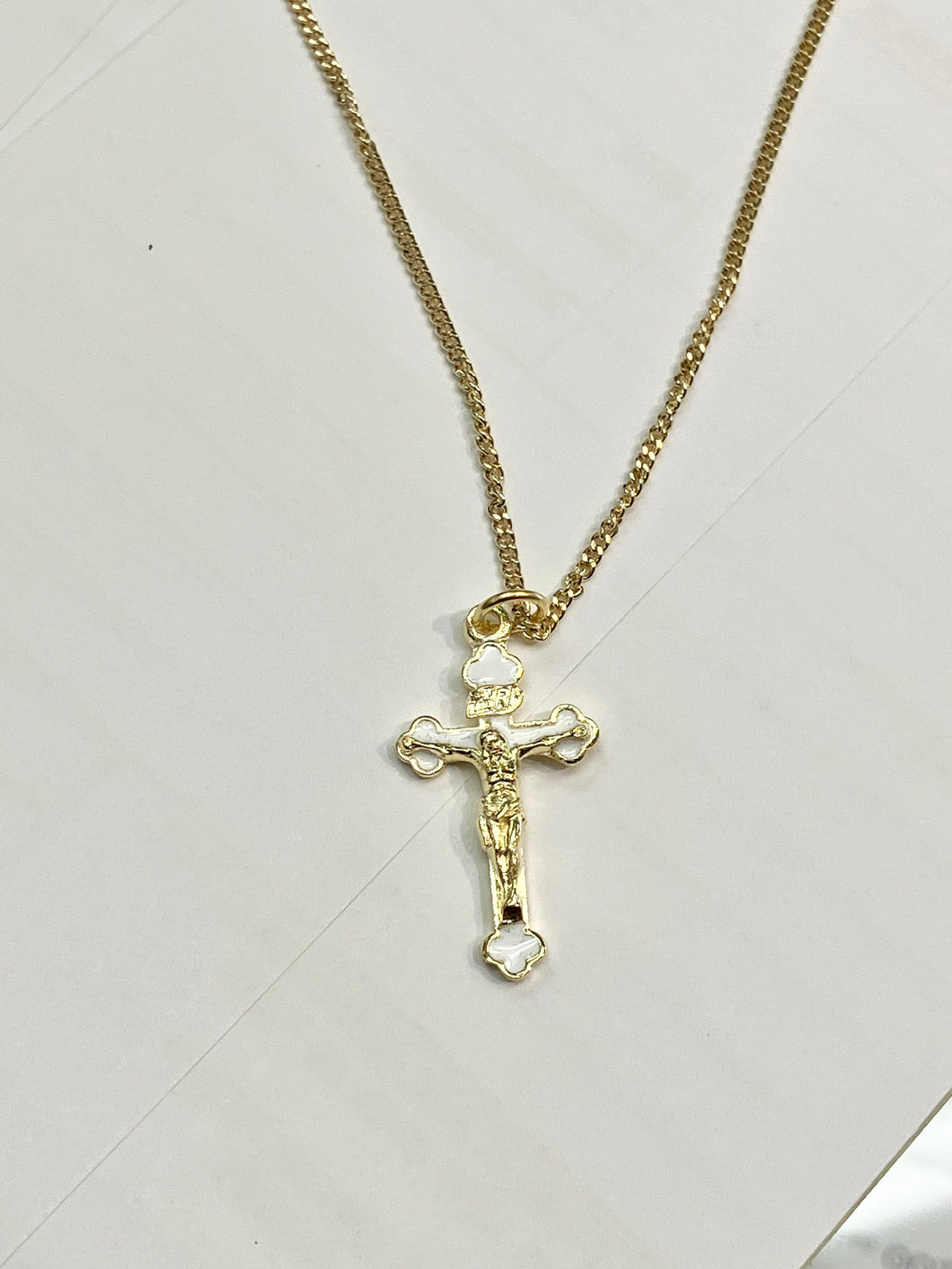 Gold Plated Crucifix And Chain