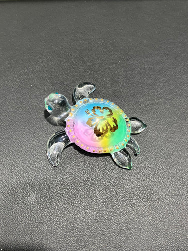 Island Pearl Turtle Glass Figurine