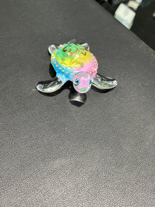 Island Pearl Turtle Glass Figurine