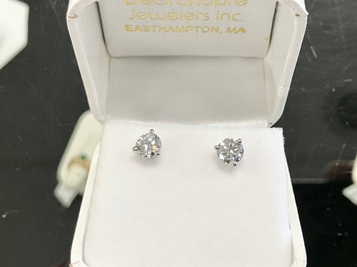 Lab Created Diamond Stud Earrings 1.41 Carats