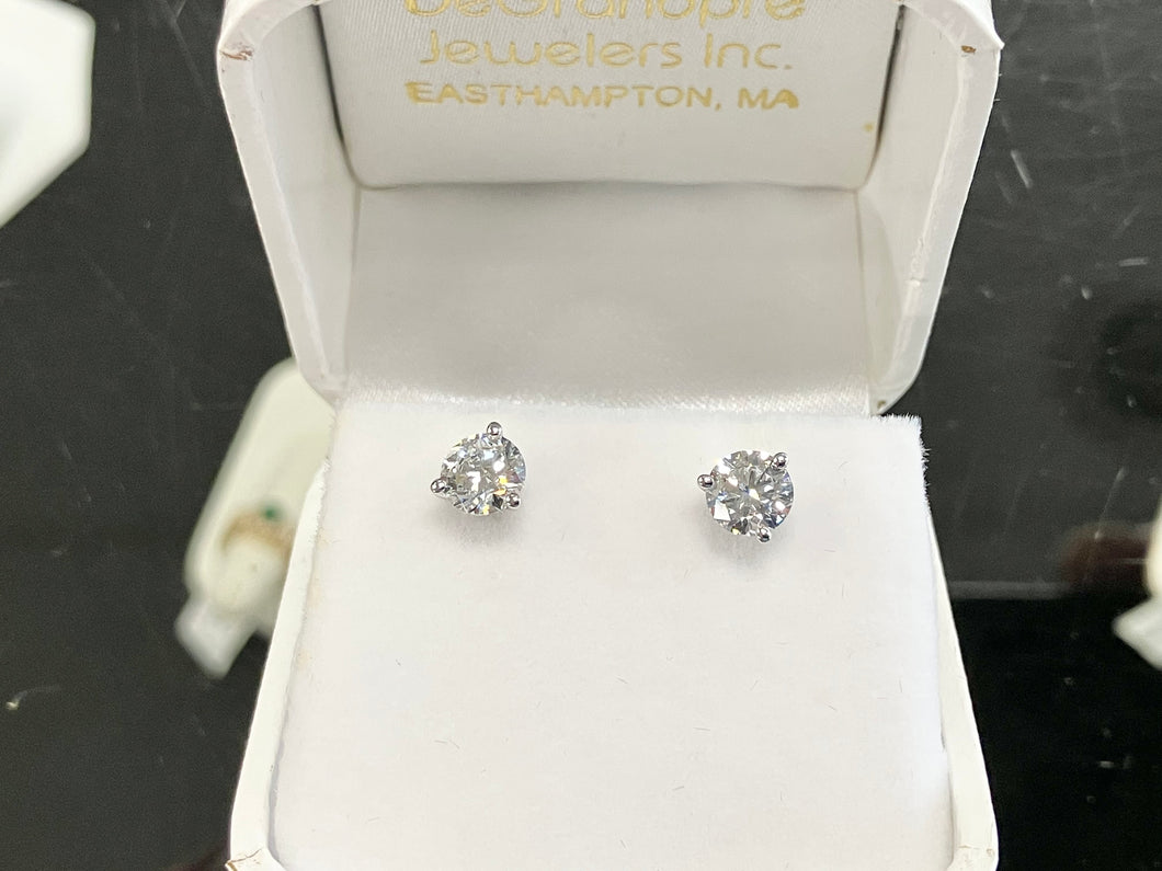 Lab Created Diamond Stud Earrings 1.41 Carats