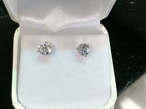 Lab Created Diamond Stud Earrings 1.41 Carats